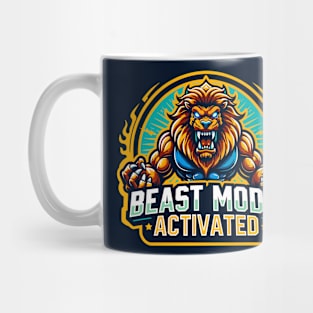 Roaring Lion Workout Motivation Tee Mug